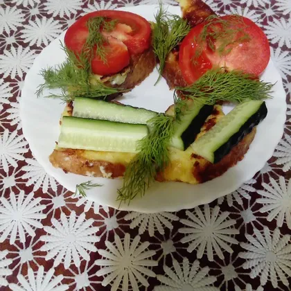Бутерброды хрустящие с овощами