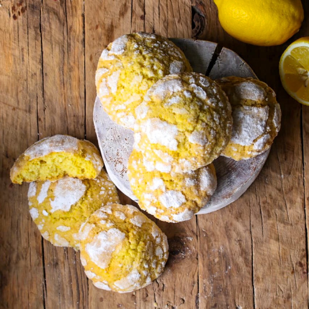 Лимонные печенья с трещинками