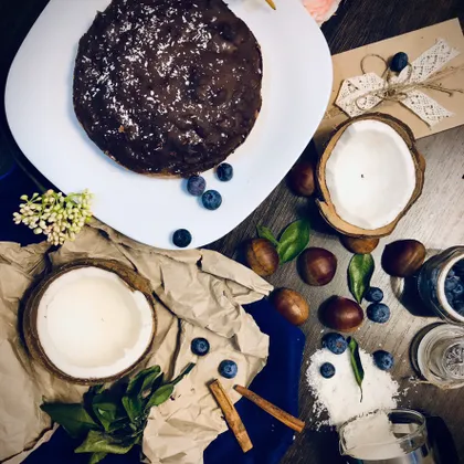 ПП Шоколадный кекс с творожно-кокосовыми шариками