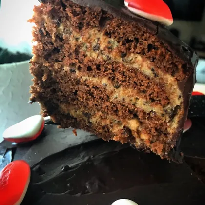 Торт со сметанным кремом и шоколадной глазурью 🍰#кукпадторт