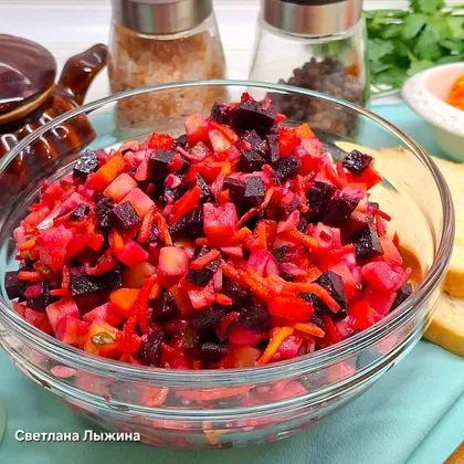 Винегрет с морковью по-корейски 