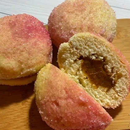 Пирожные «Персики» со сгущенкой