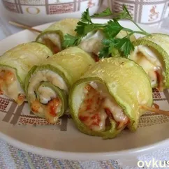 Суперские рулетики из кабачков с куриным мясом