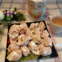 Ананасы в слоеном тесте. Печенье из слоёного теста с ананасами