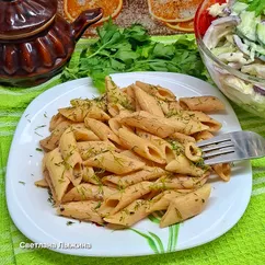 Паста с творожным сыром на гарнир