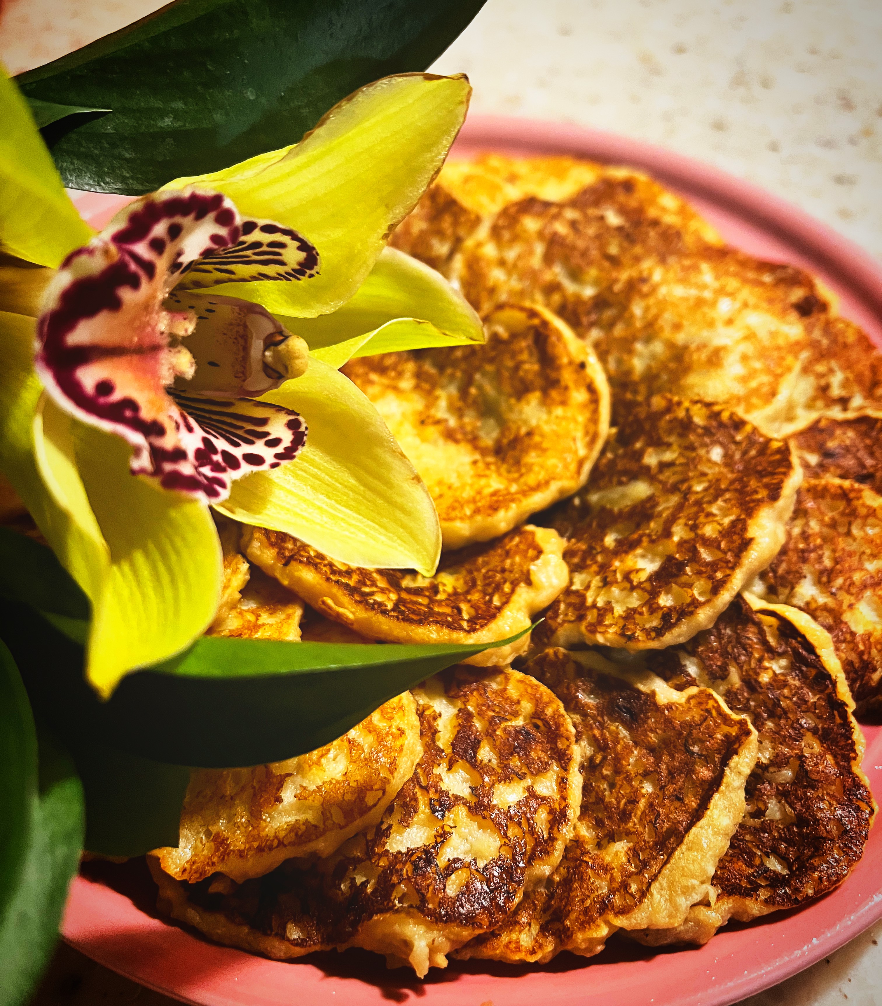 Яблочно-банановые оладьи