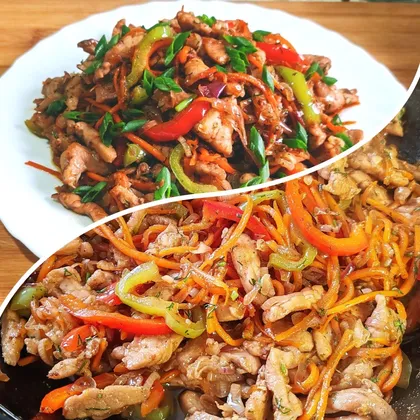 Свинина стир-фрай с овощами