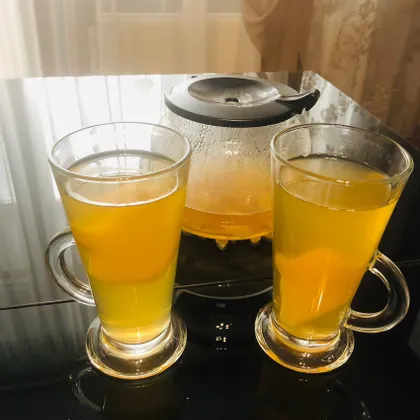 Имбирно-медовый чай с лимоном