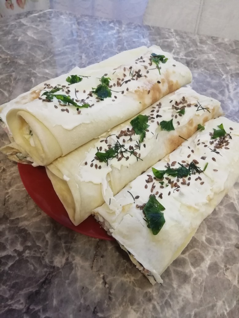 Лаваш с ветчиной
