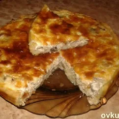 Лоранский пирог с курицей и грибами