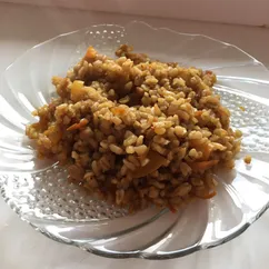 Булгур с овощами и соевым соусом 🥕🧄