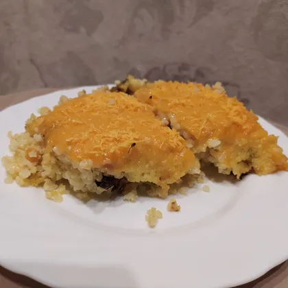 Запеканка из пшена с брокколи и сыром Чеддер 