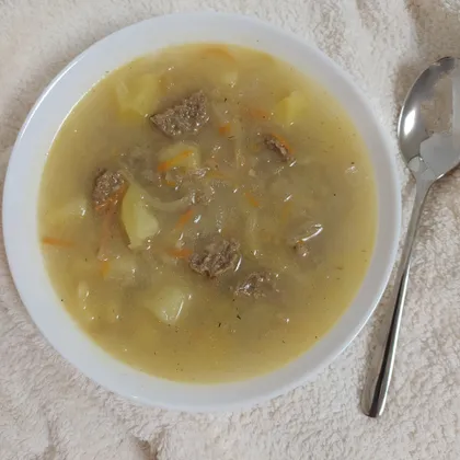 Суп с люля-кебаб и капустой (веганский)
