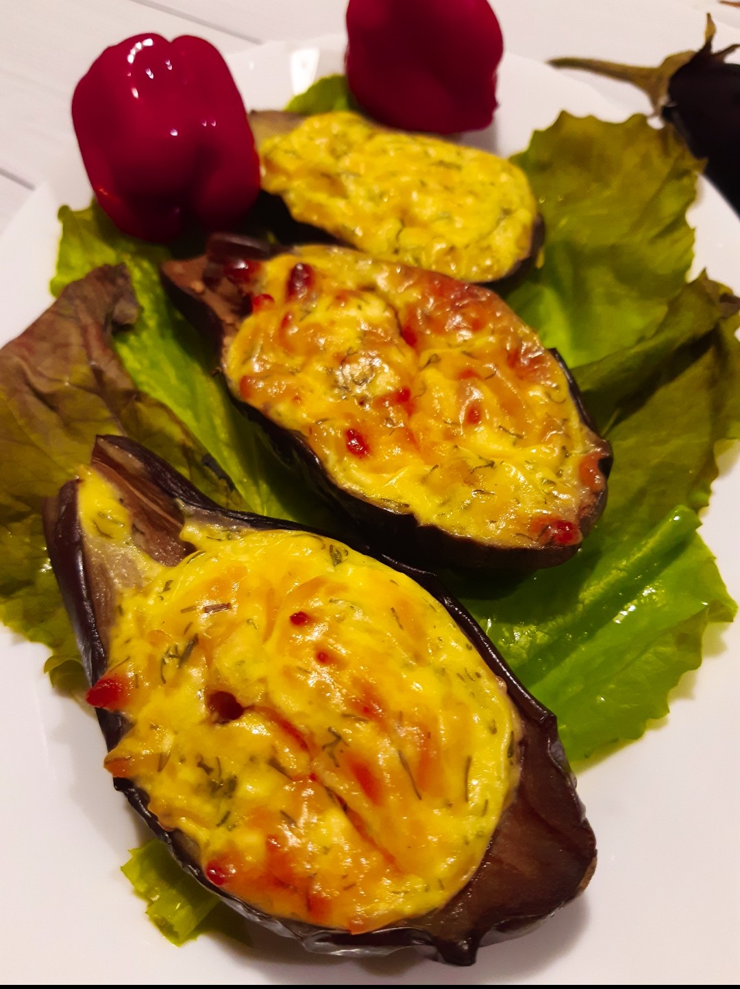 🍆Баклажан с творожно-сырной начинкой😋