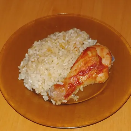 БыстроУжин - куриные голени с рисом в духовке