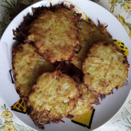 Оладьи картофельные с кабачком
