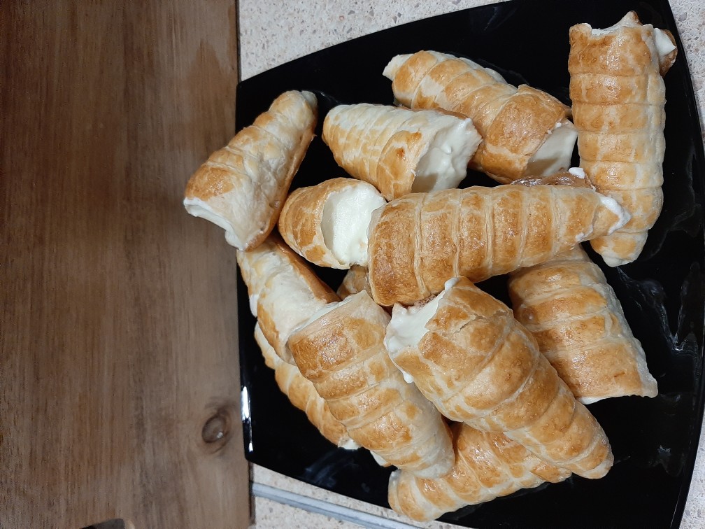 Трубочки с кремом