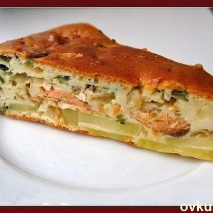 Рыбный пирог с картошкой