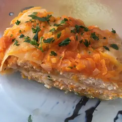 Ленивый слоёный голубец😋