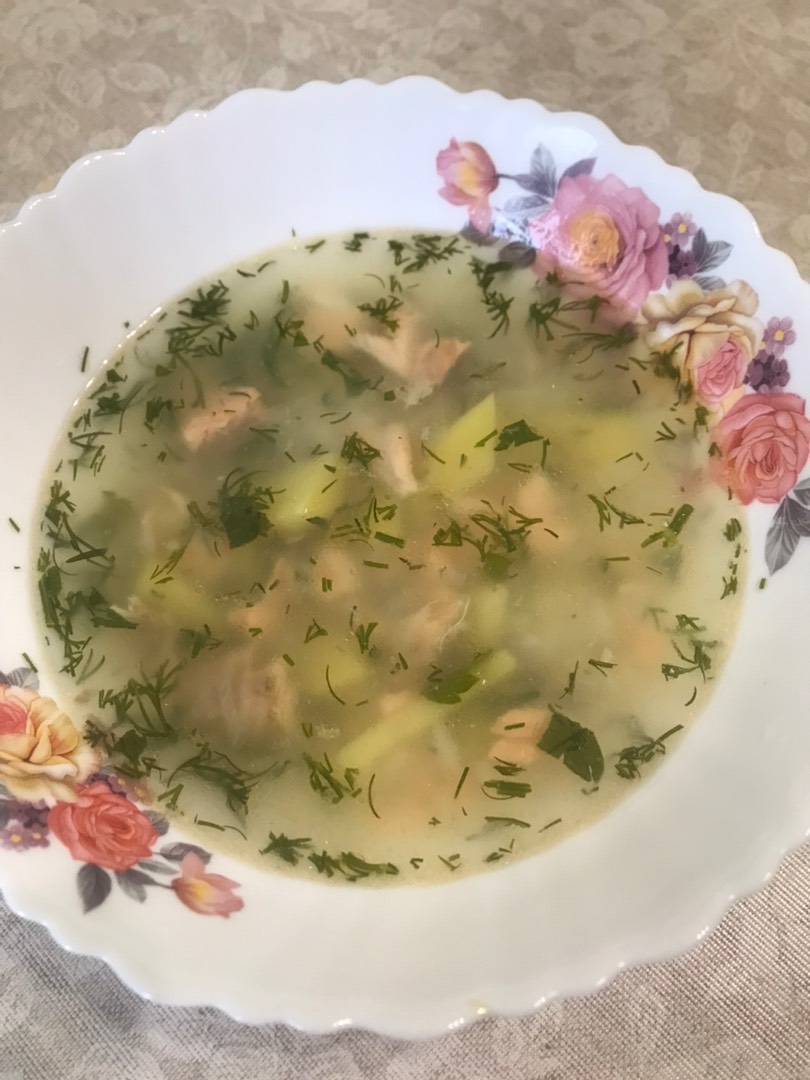 Суп из форели с рисом