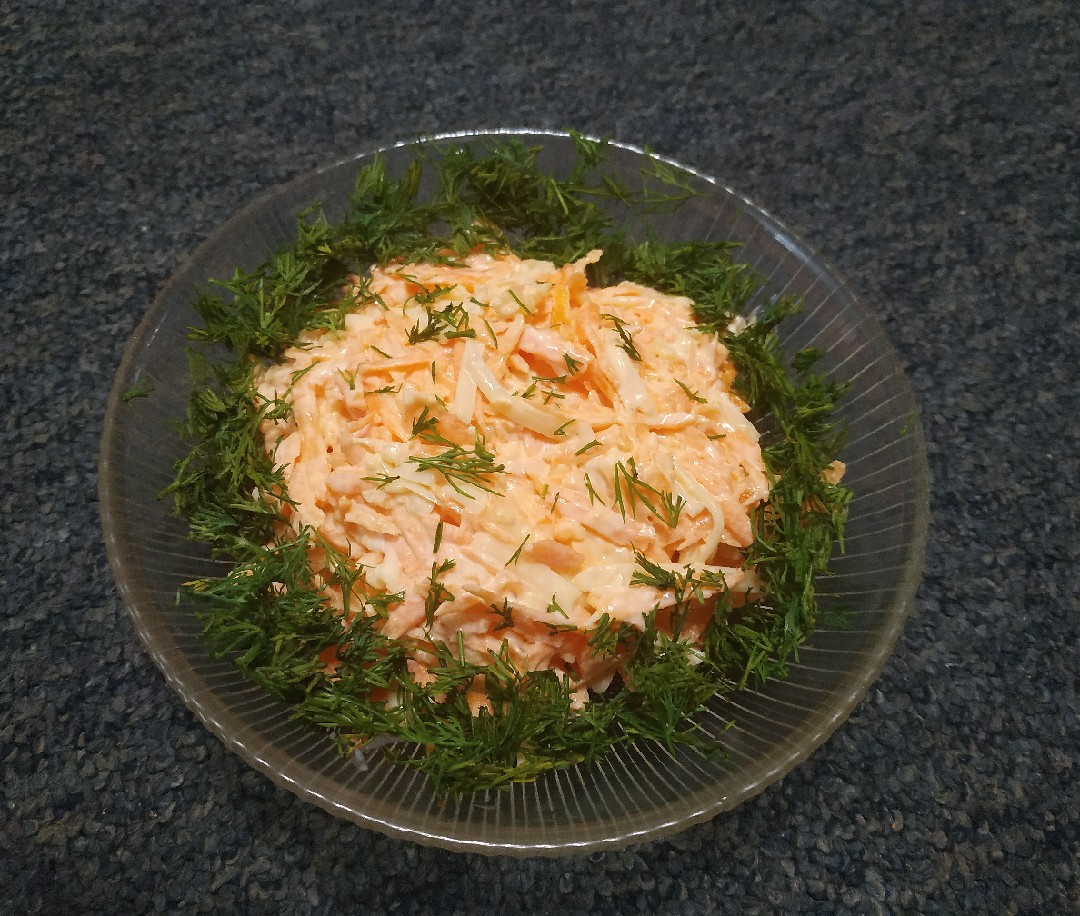 Морковь с чесноком и сыром