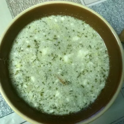 Суп со щавелем,из заморозки