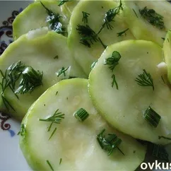 Кабачки маринованные в лимонном соке с мёдом и чесноком