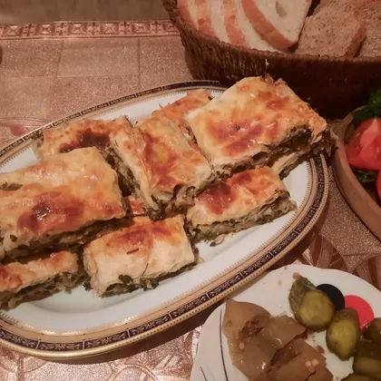 Турецкий Берек с зеленью с сыром и грибами