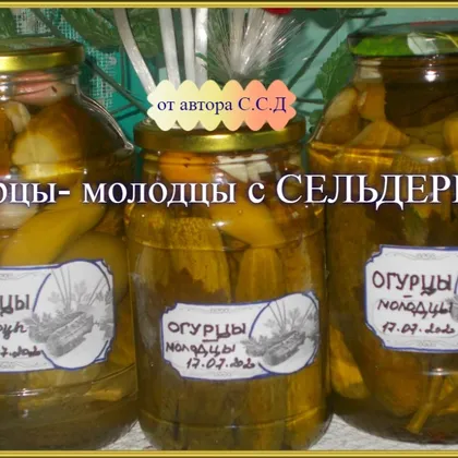 Маринованные огурцы с сельдереем