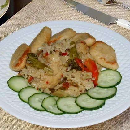 Рис с овощами на топлёном масле