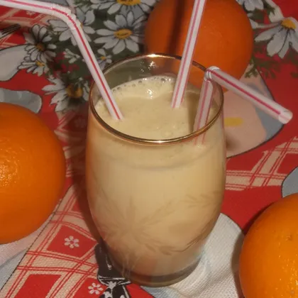 Коктейль молочно-апельсиновый. #Кулинарныймарафон