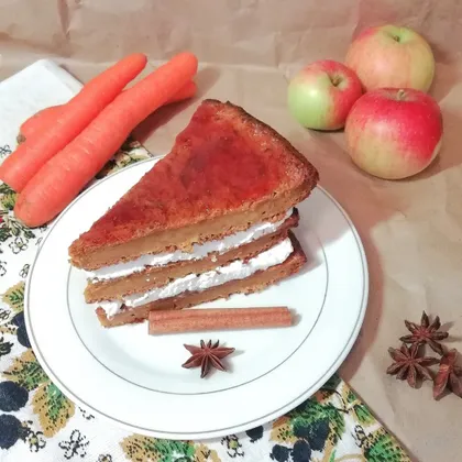 Яблочно-морковный торт