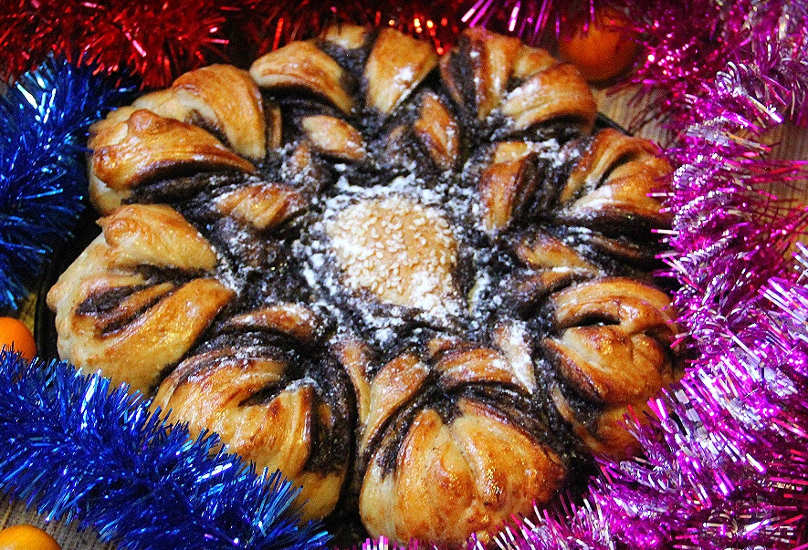 Пирог плетеный "Снежинка"