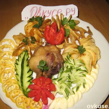 Картошка фри с мясом и овощами «Фантазия»