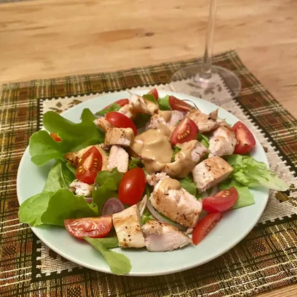 🥗 Тёплый салат с курицей