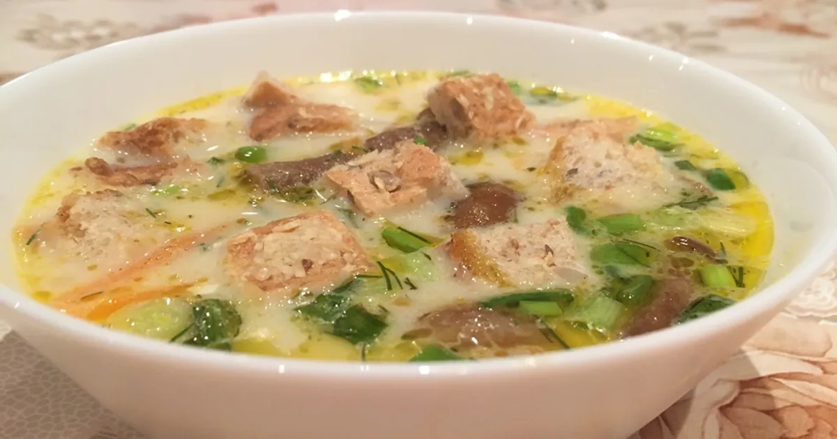 Сырный суп с грибами и овощами – кулинарный рецепт