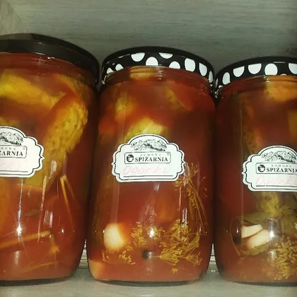 Маринованные огурчики в томатном соусе