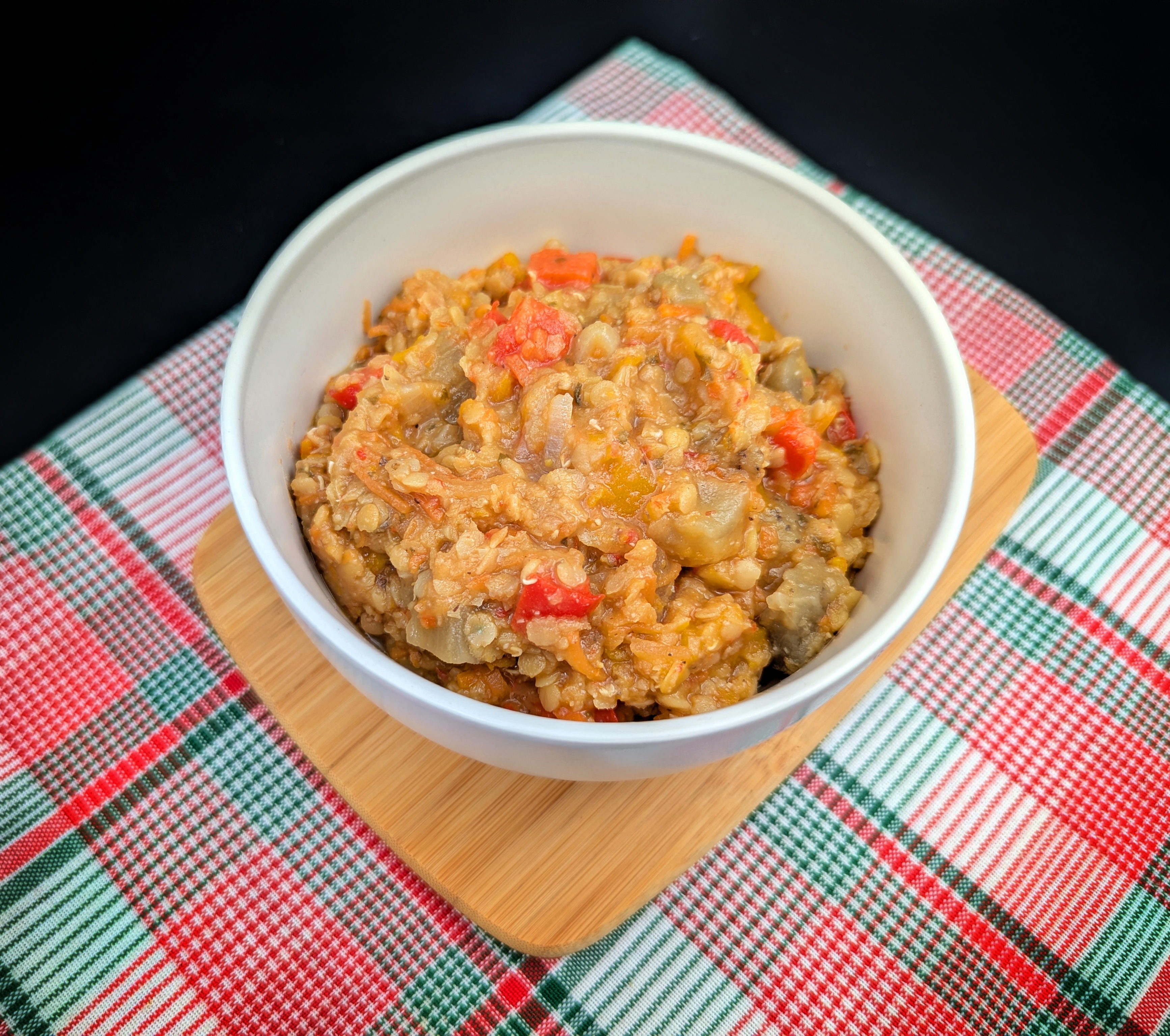 Овощное рагу с чечевицей