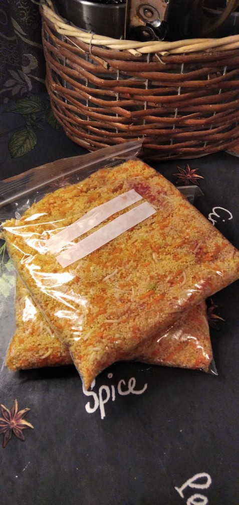 Кускус с овощами в заморозку