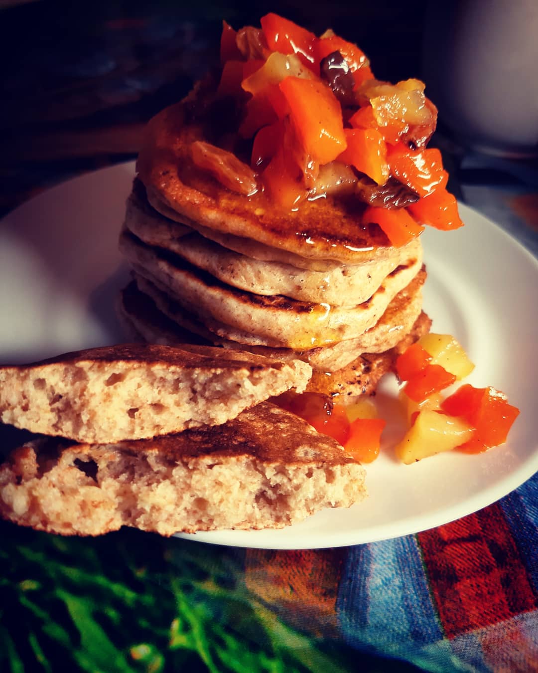 Панкейки с овсянкой из цельнозерновой муки🥞