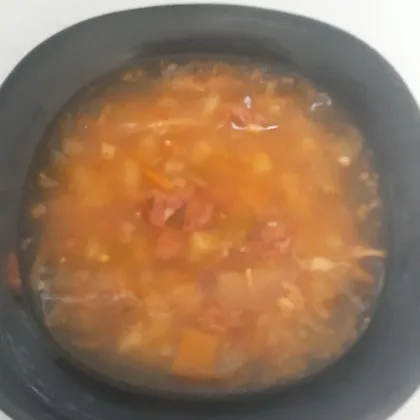Суп из белой фасоли на курином бульоне