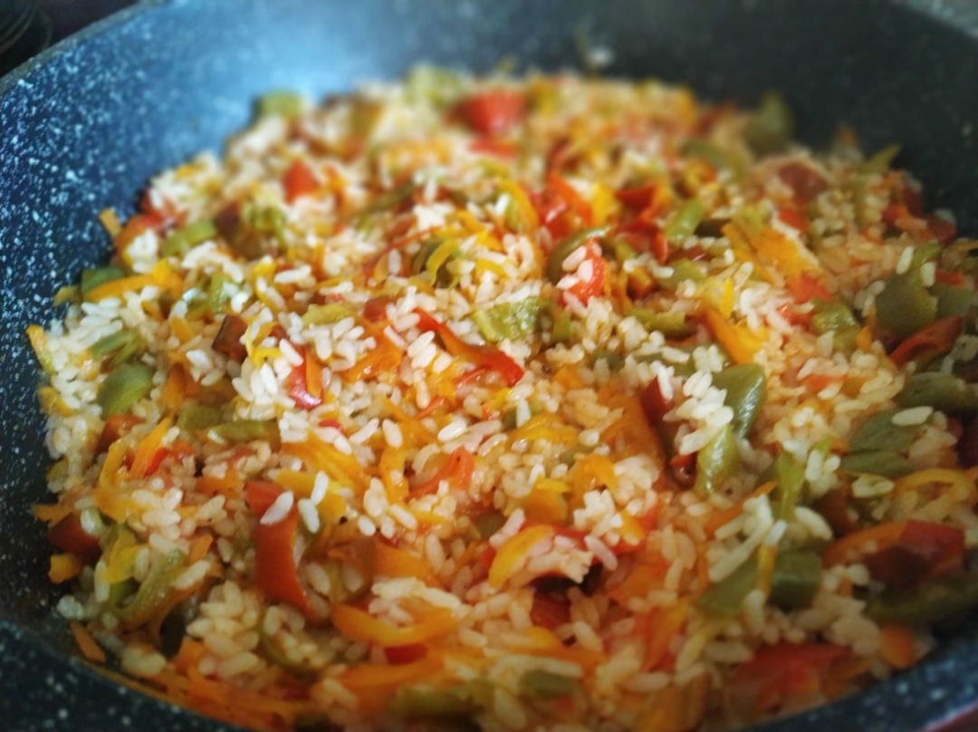 Рагу с рисом и сладким перцем