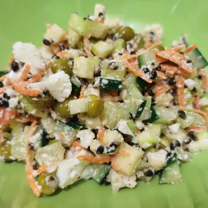 Овощной салат с raw-'майонезом'!