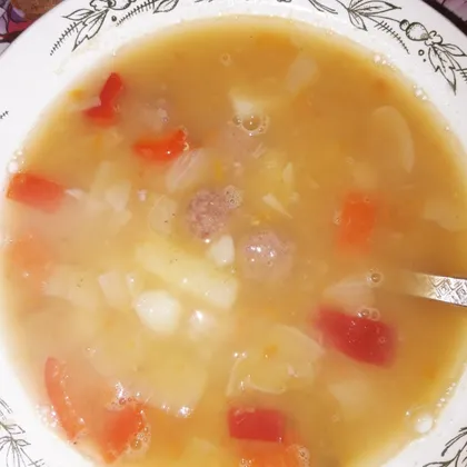 Чечевичный суп с фрикадельками