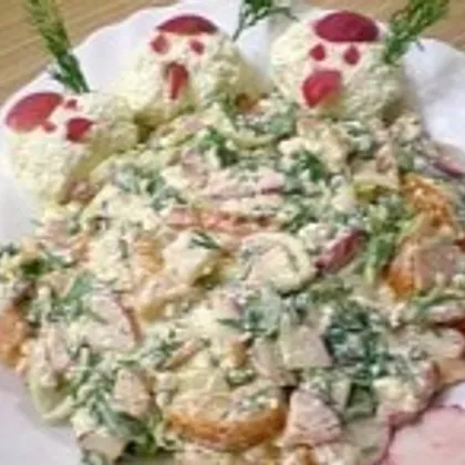 Новогодний салат «Снегурята»