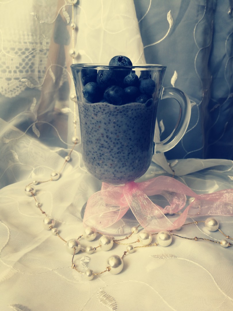 Голубой чиа-пудинг