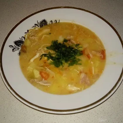 Гороховый суп с копчёным окорочком