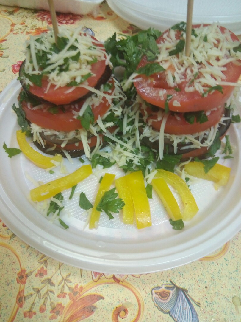 Башенки из овощей