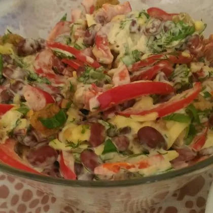 Салат с красной фасолью #кулинарныймарафон