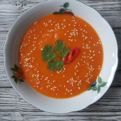 Суп из запеченных перцев